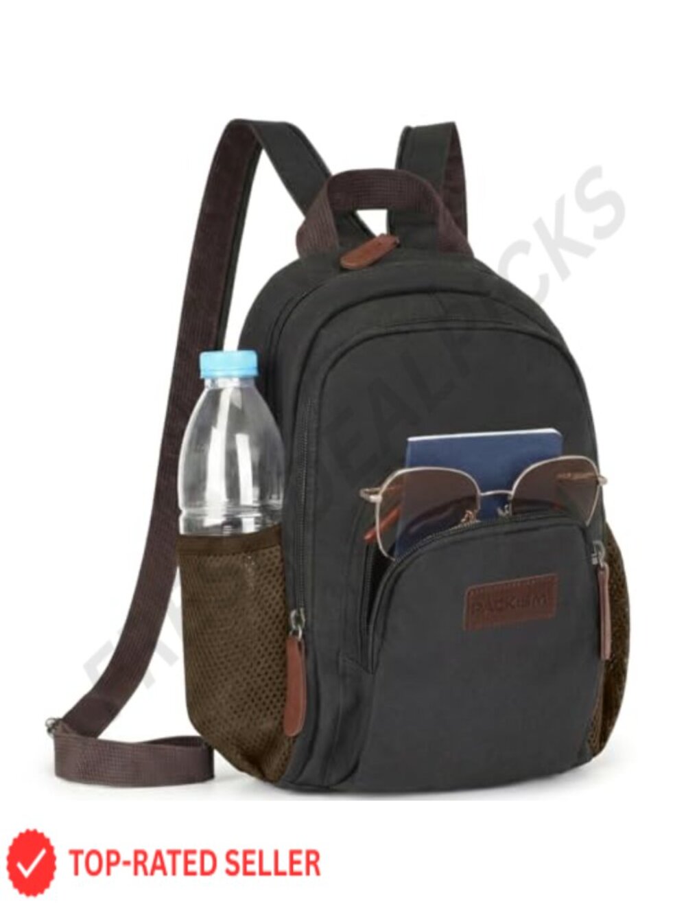 Convertible 2-Way Polyester Small Backpack Purse for Women, Sling Bag